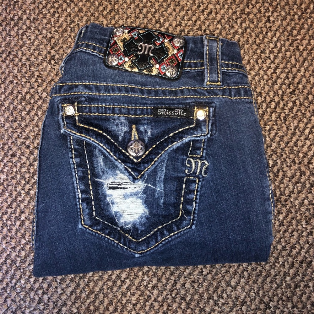 Embellished miss me jeans